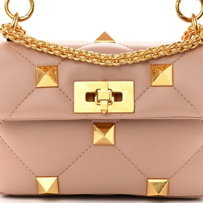 Valentino Garavani Nappa Small Roman Stud Shoulder Bag Rose Cannelle 7 of 10