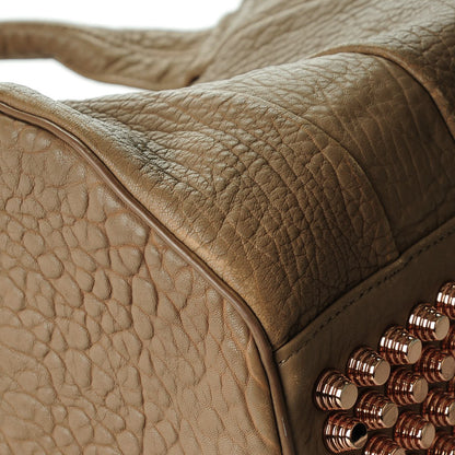 Alexander Wang Pebbled Lambskin Rocco Latte Rose Gold Hardware 8 of 9