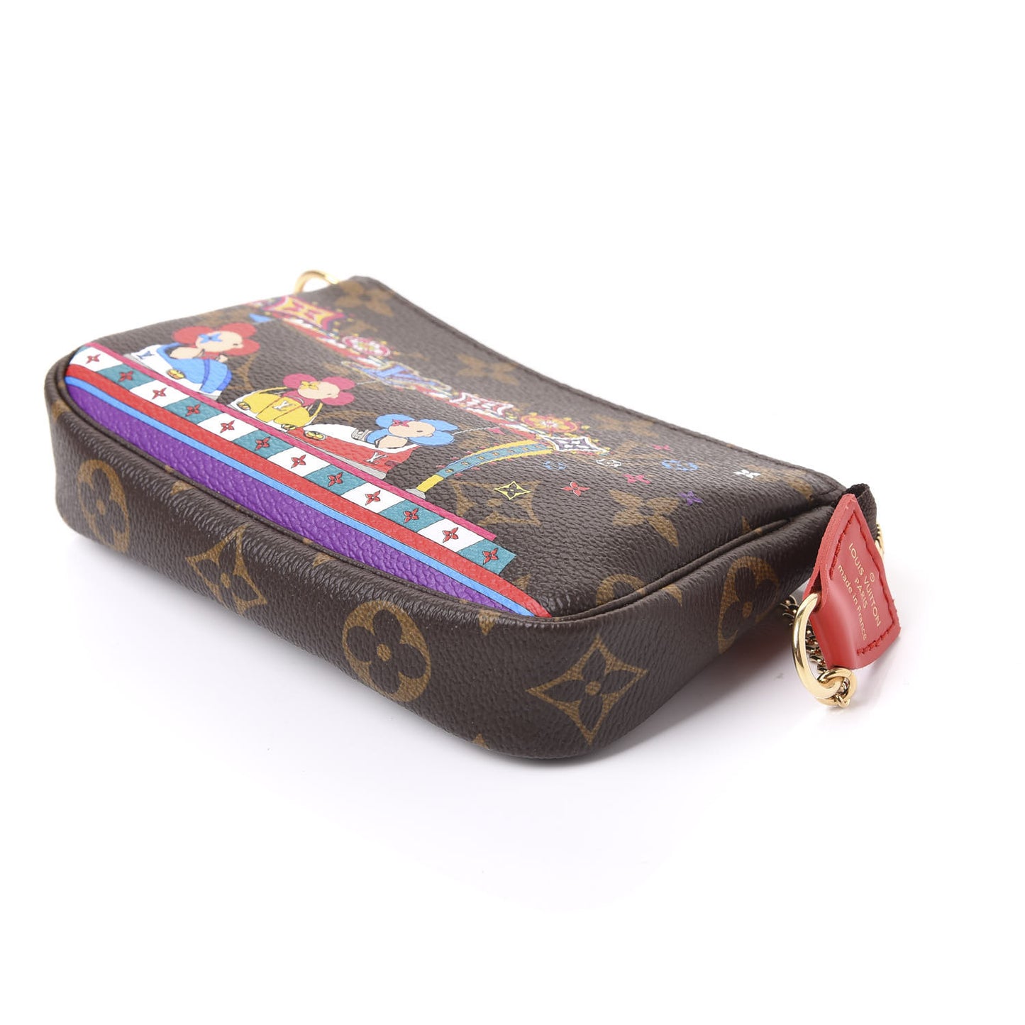 Monogram 2020 Christmas Animation Bumper Cars Mini Pochette Accessories Coquelicot