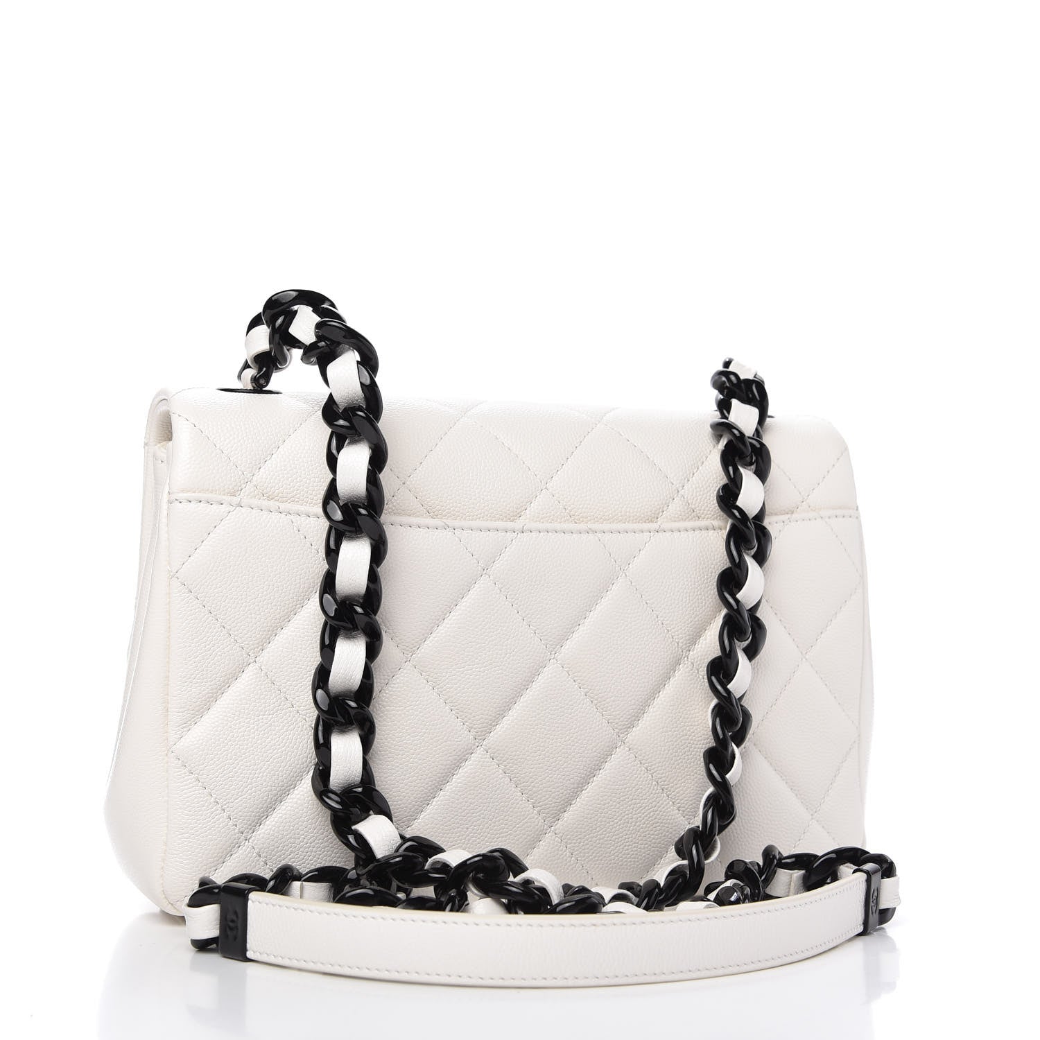 Chanel Caviar Quilted My Everything Flap White Black 3 of 11