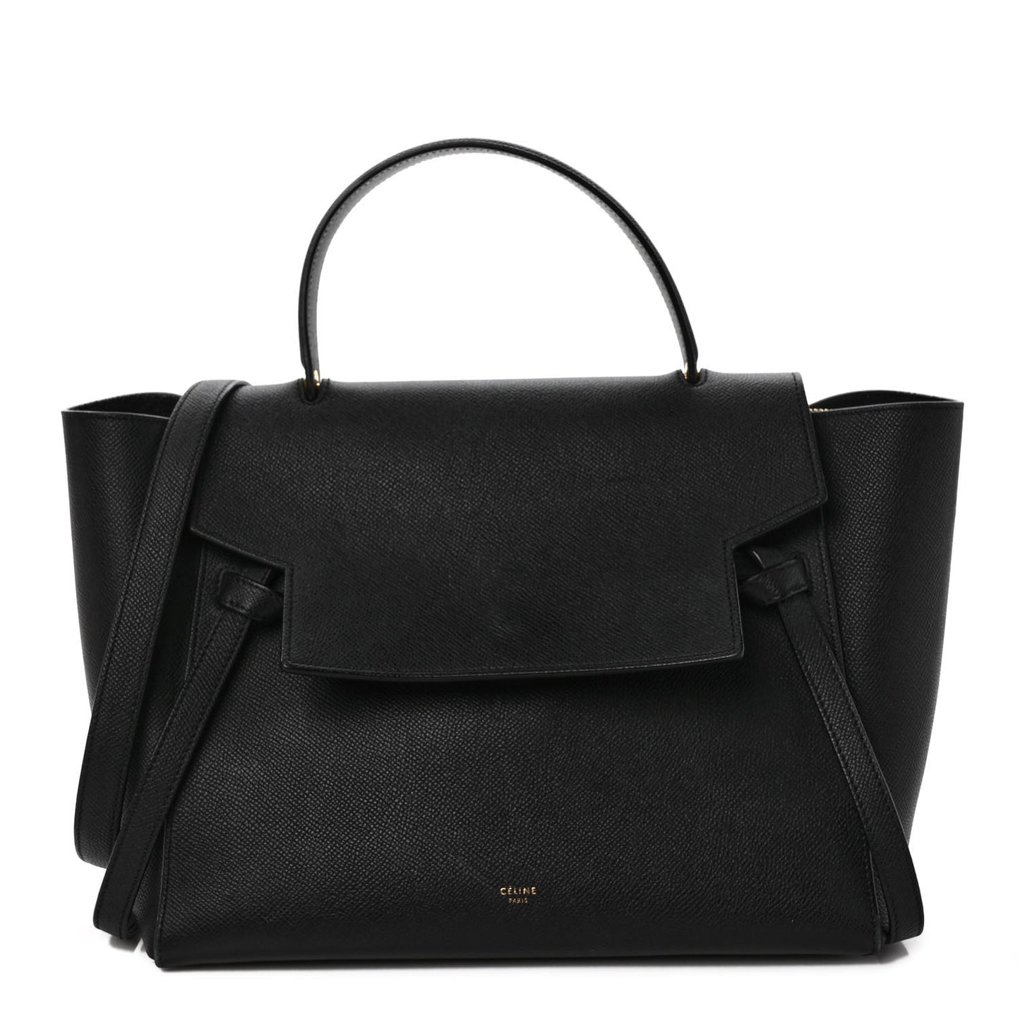 Grained Calfskin Mini Belt Bag Black