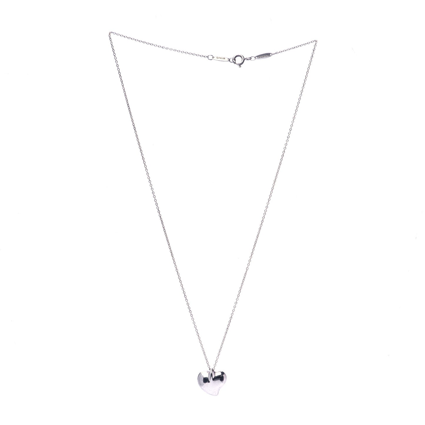 Sterling Silver Elsa Peretti Full Heart Pendant Necklace