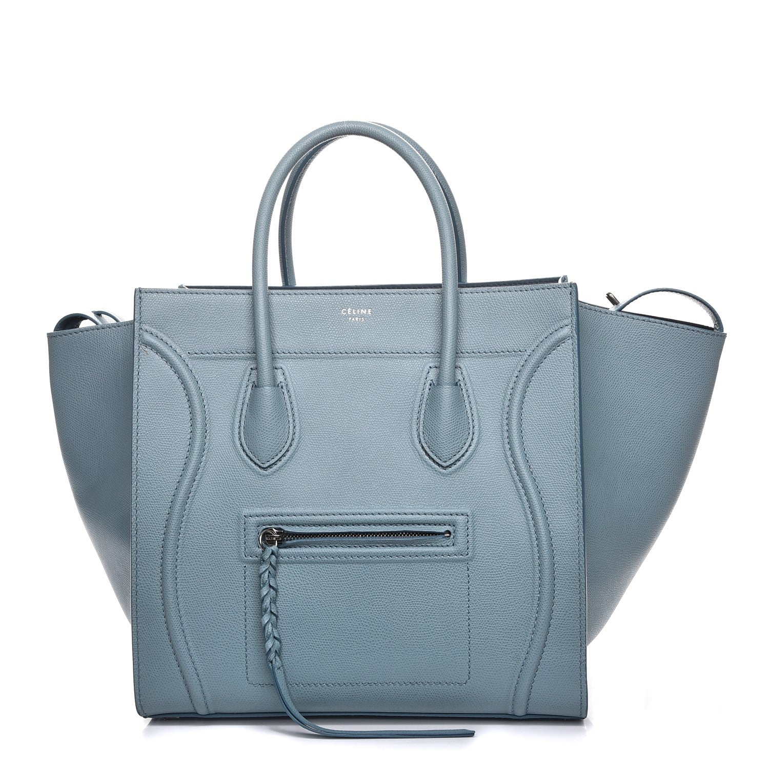 Celine Grained Calfskin Medium Phantom Luggage Sky Blue 1 of 9
