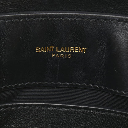 Saint Laurent Calfskin Y Quilted Monogram Small Loulou Chain Satchel Black 6 of 14