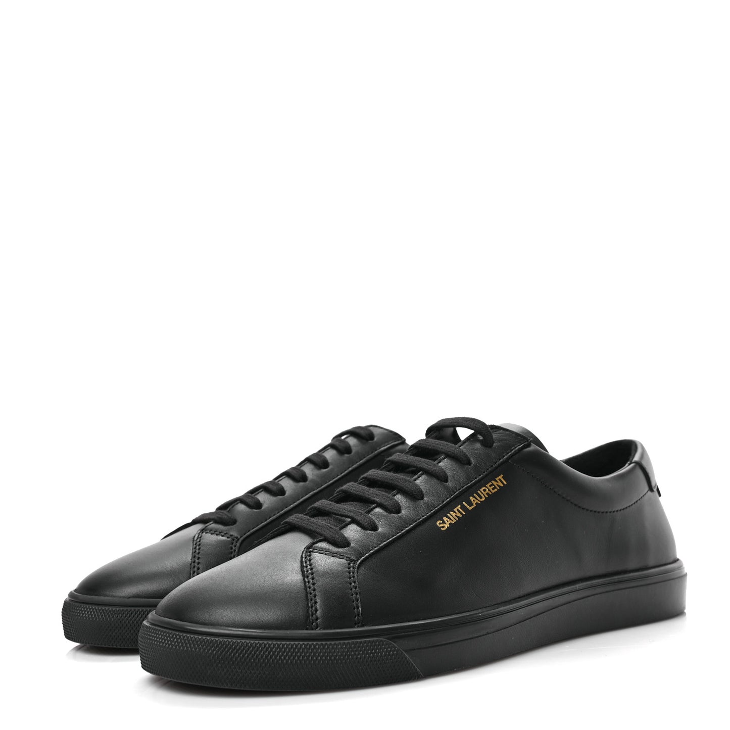 Calfskin Andy Low Top Sneakers 41 Black