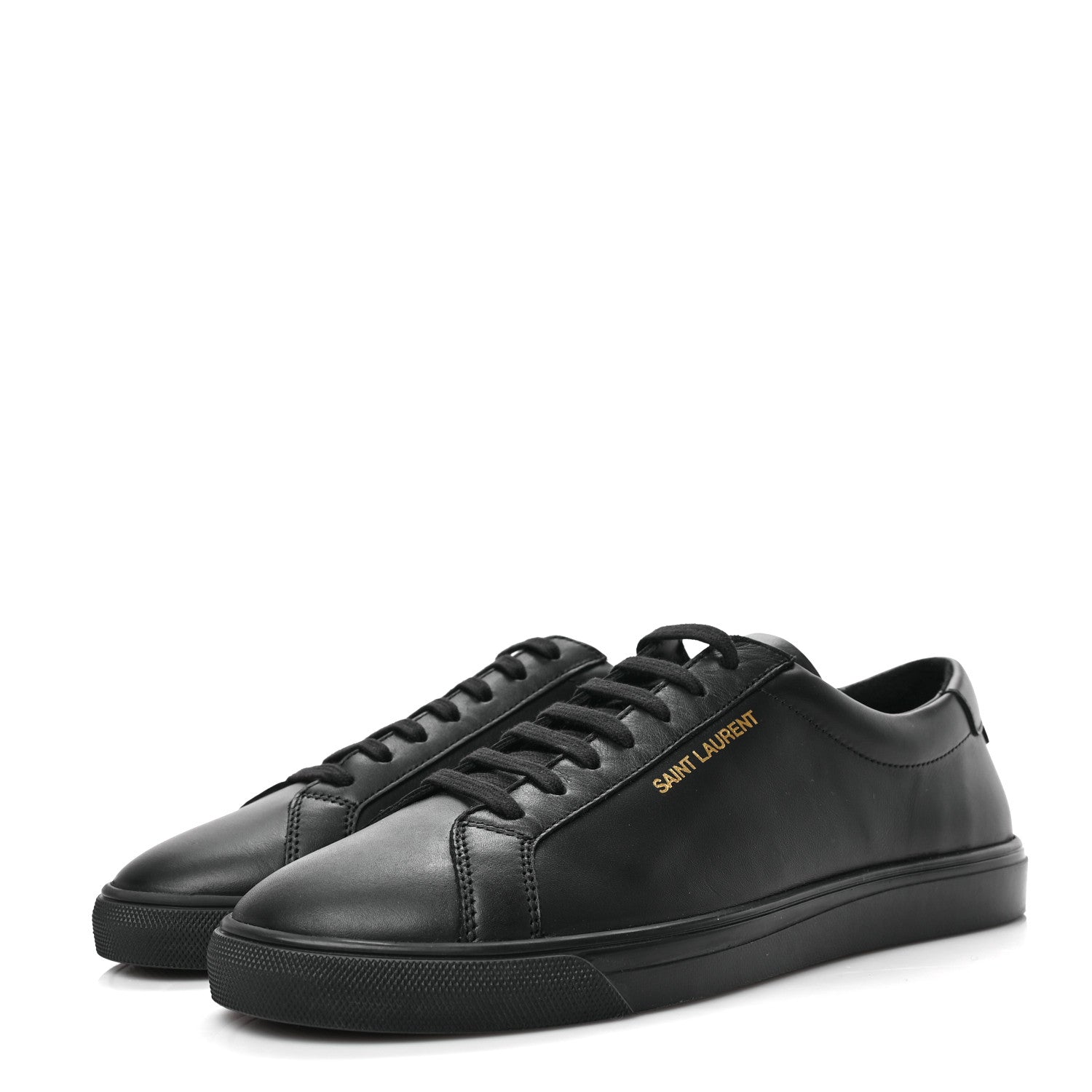 Saint Laurent Calfskin Andy Low Top Sneakers 41 Black 3 of 8