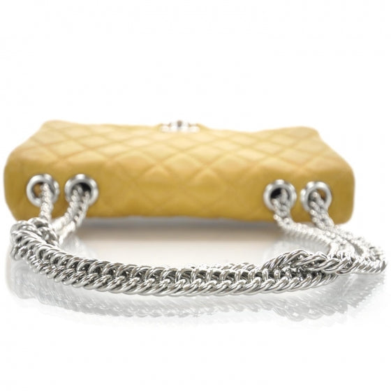 Glazed Lambskin Jumbo Flap Mango