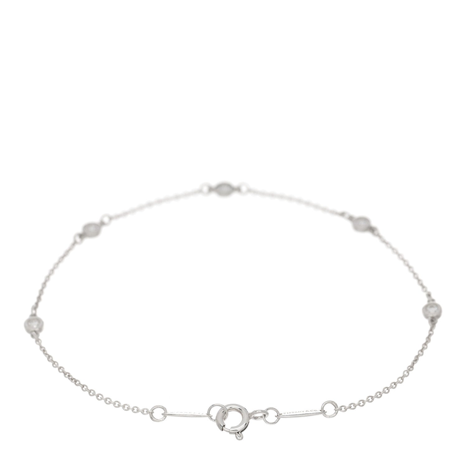 Tiffany Sterling Silver Diamond .15ct Elsa Peretti Diamonds By The Yard Bracelet 2 of 4