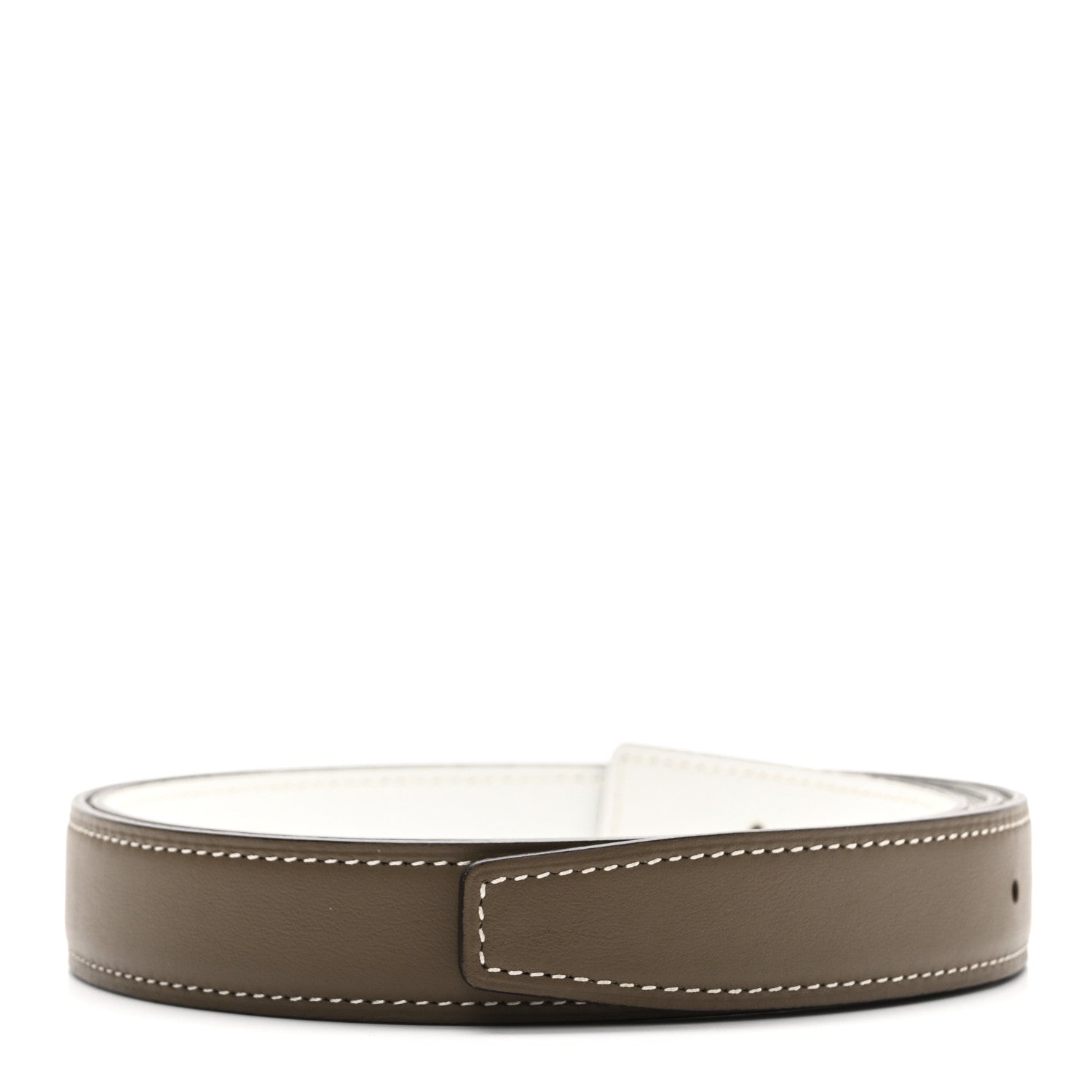 Hermes Swift Epsom 32mm Belt Strap 90 36 Etoupe White 1 of 10