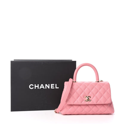 Chanel Caviar Quilted Mini Coco Handle Flap Pink 10 of 10