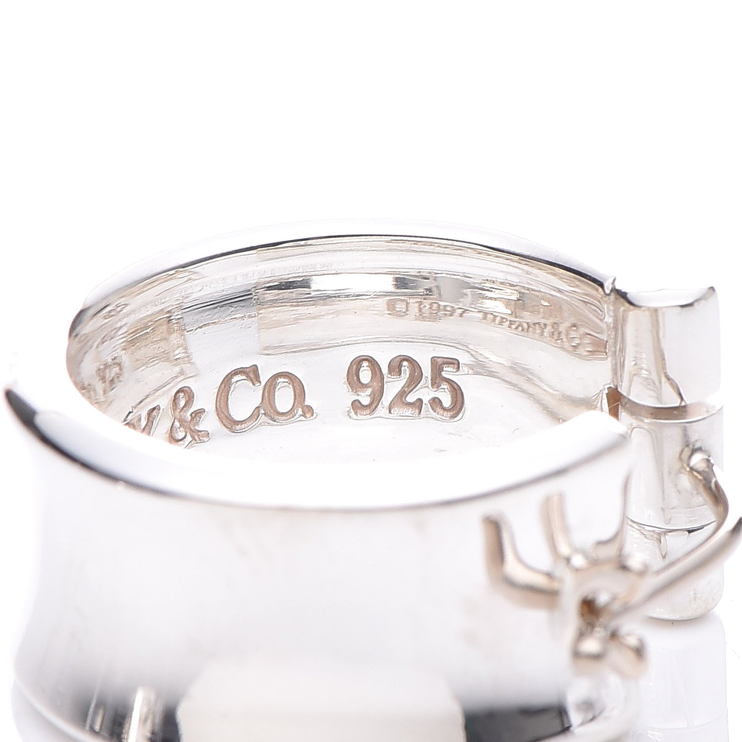 Tiffany Sterling Silver Wide 1837 Hoop Earrings 6 of 10