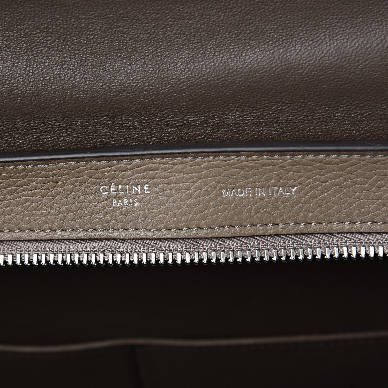 Celine Drummed Calfskin Suede Small Trapeze Souris 5 of 8