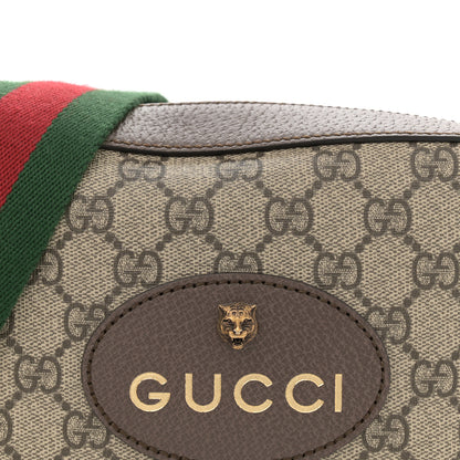 Gucci GG Supreme Monogram Web Neo Vintage Shoulder Bag Beige New Acero Crop 8 of 10