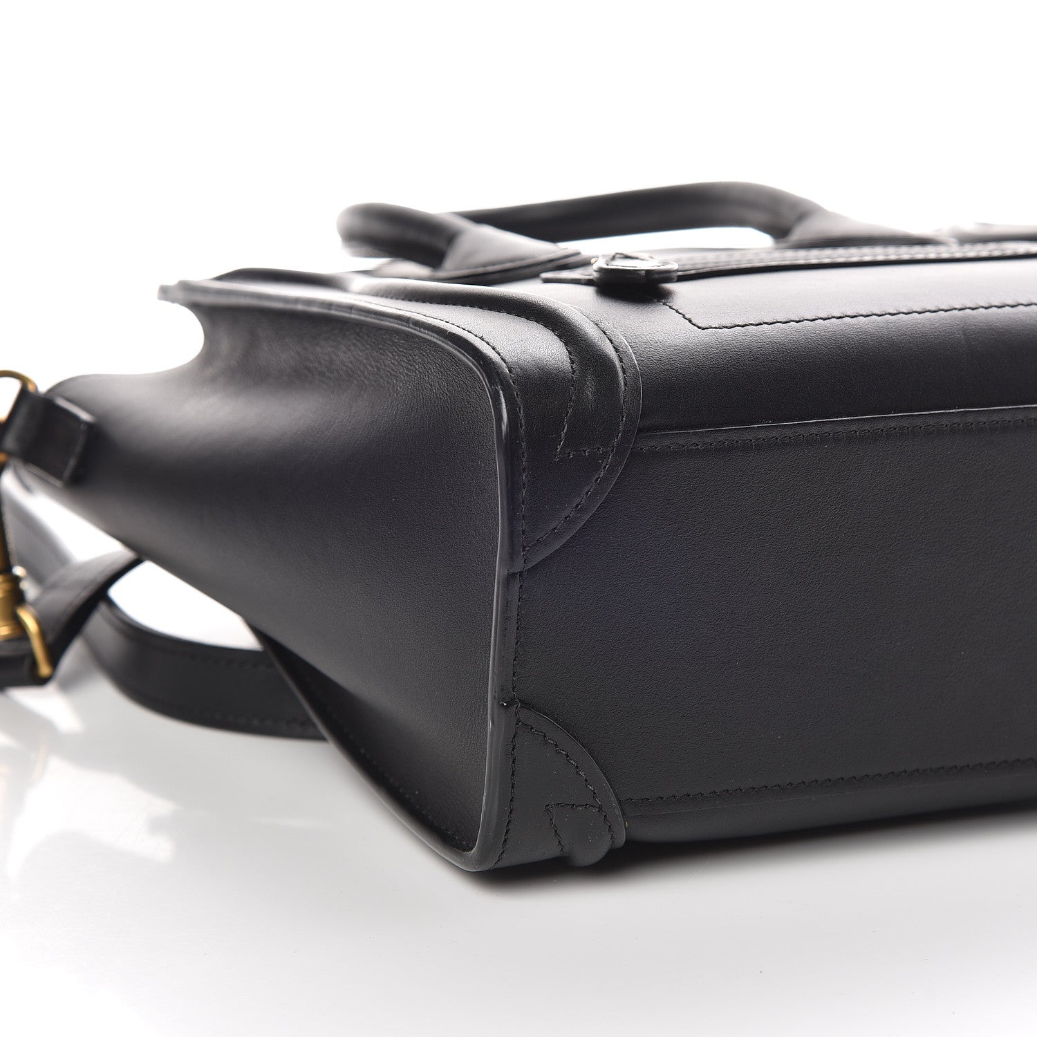 Celine Smooth Calfskin Nano Luggage Black 5 of 9
