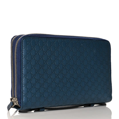 Gucci Guccissima Signature Travel Document Case Blue 3 of 10