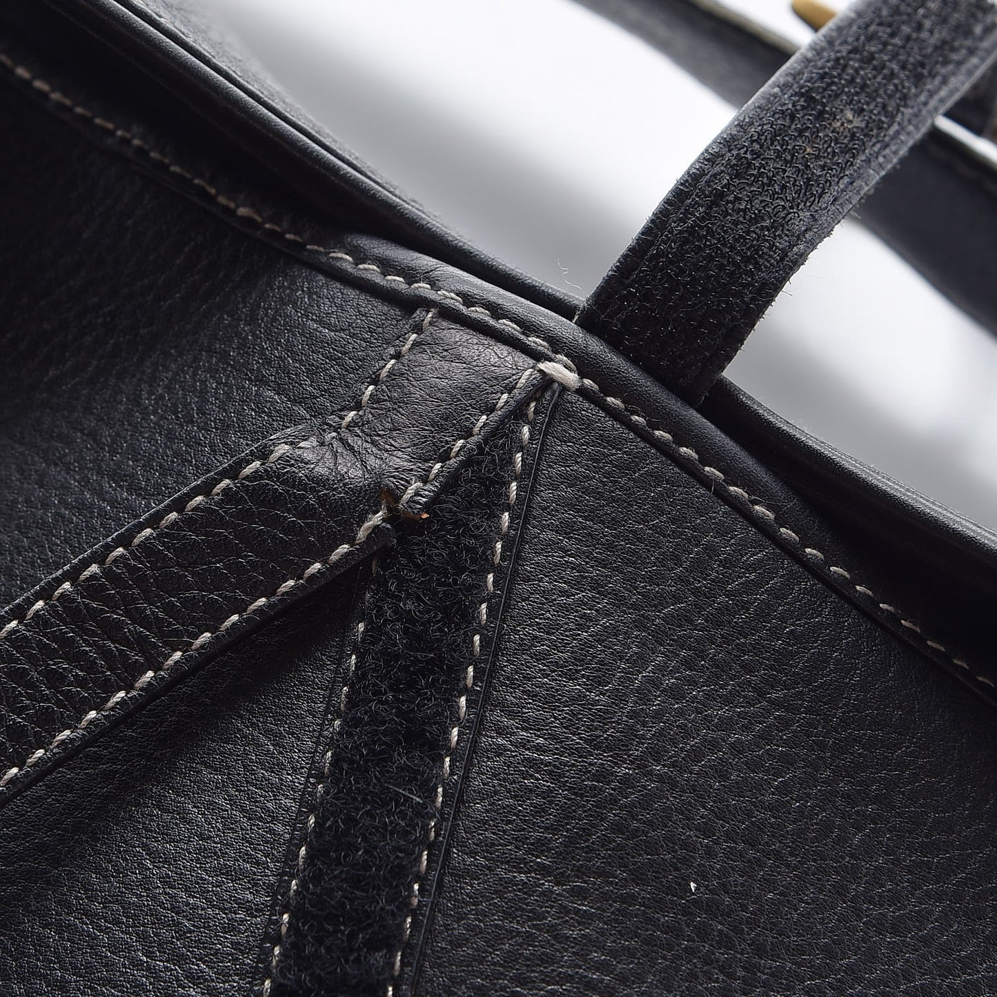 Calfskin Double Saddle Bag Black