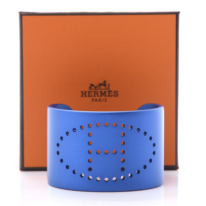 Hermes Aluminium Evelyne Sunset Cuff Bracelet T2 Bleu Egee 4 of 4