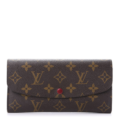 Louis Vuitton Monogram Emilie Wallet Red 1 of 14