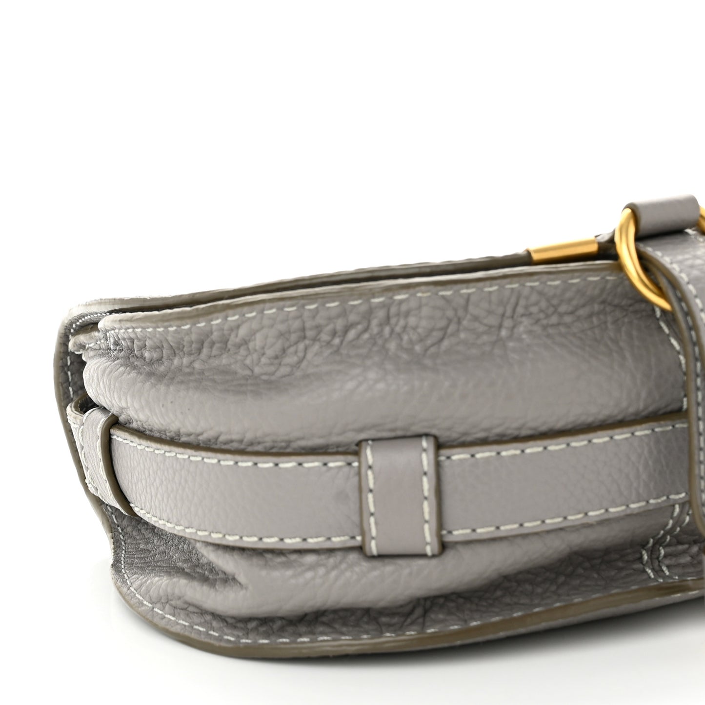 Calfskin Mini Marcie Round Crossbody Bag Cashmere Grey