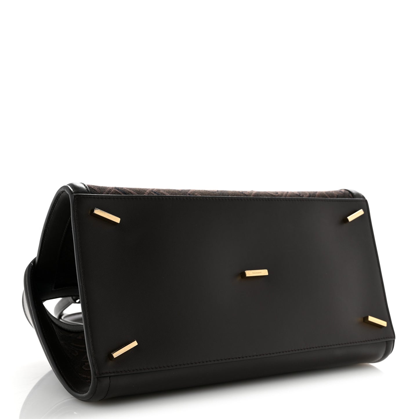 Jacquard Calfskin Monogram Medium Hug Bag  Espresso