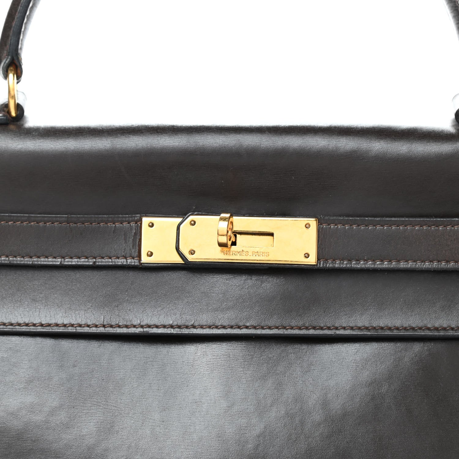 Hermes Box Kelly Retourne 32 Chocolate 13 of 13