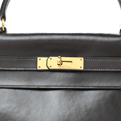 Hermes Box Kelly Retourne 32 Chocolate 13 of 13