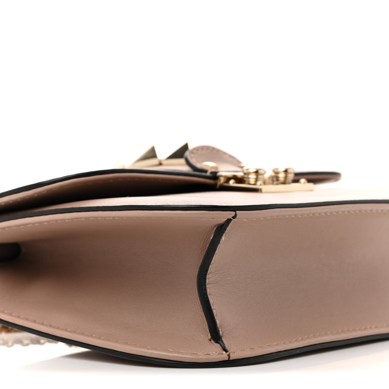 Valentino Garavani Vitello Small Glam Lock Rockstud Flap Poudre 9 of 12