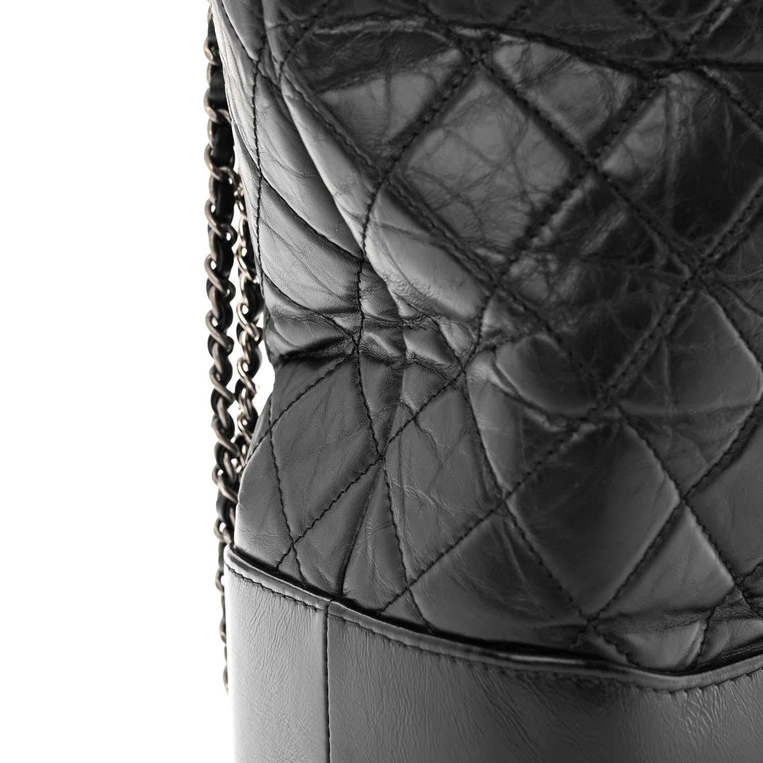 Chanel Aged Calfskin Quilted Maxi Gabrielle Hobo Black 11 of 12
