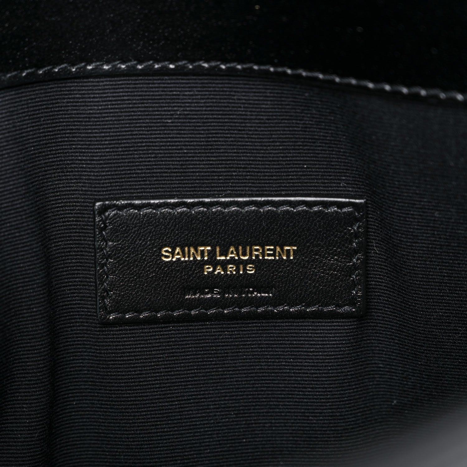 Saint Laurent Smooth Shiny Calfskin Monogram Uptown Baby Pouch Black 6 of 9
