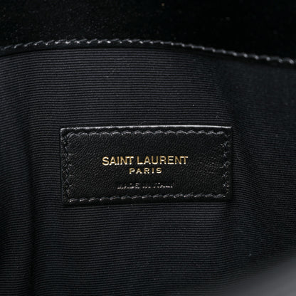 Saint Laurent Smooth Shiny Calfskin Monogram Uptown Baby Pouch Black 6 of 9