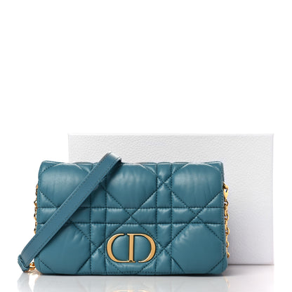 Christian Dior Calfskin Macrocannage Mini Caro Bag Horizon Blue 10 of 10