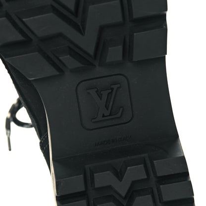 Louis Vuitton Nubuck Epi Monogram Territory Flat Ranger Boots 37.5 Black 7 of 8