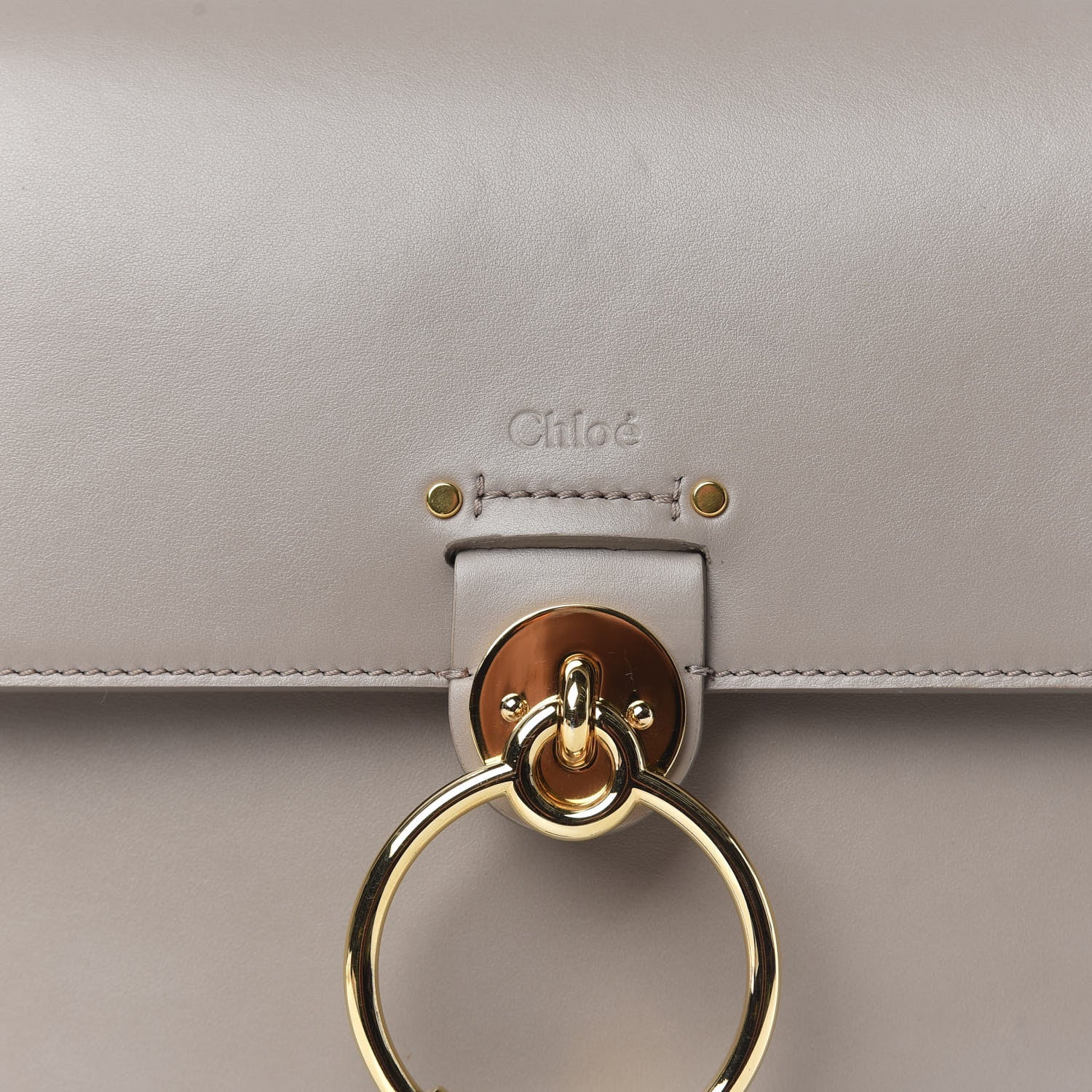 Chloe Calfskin Large Tess Bag Motty Grey 9 of 11