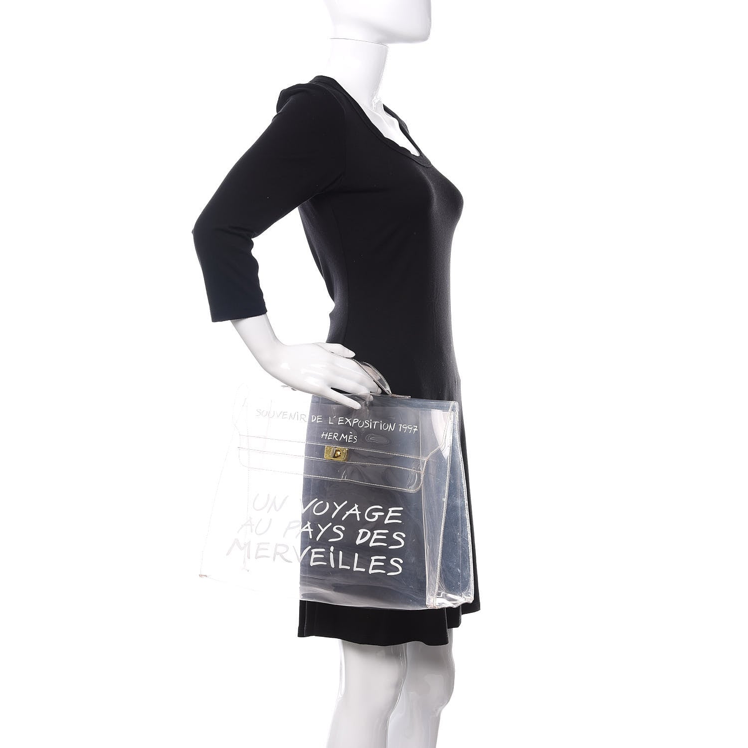 Hermes Vinyl Souvenir De L'Exposition Kelly Transparent 2 of 9