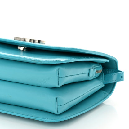 Balenciaga Shiny Box Calfskin Small B Bag Turquoise 9 of 10