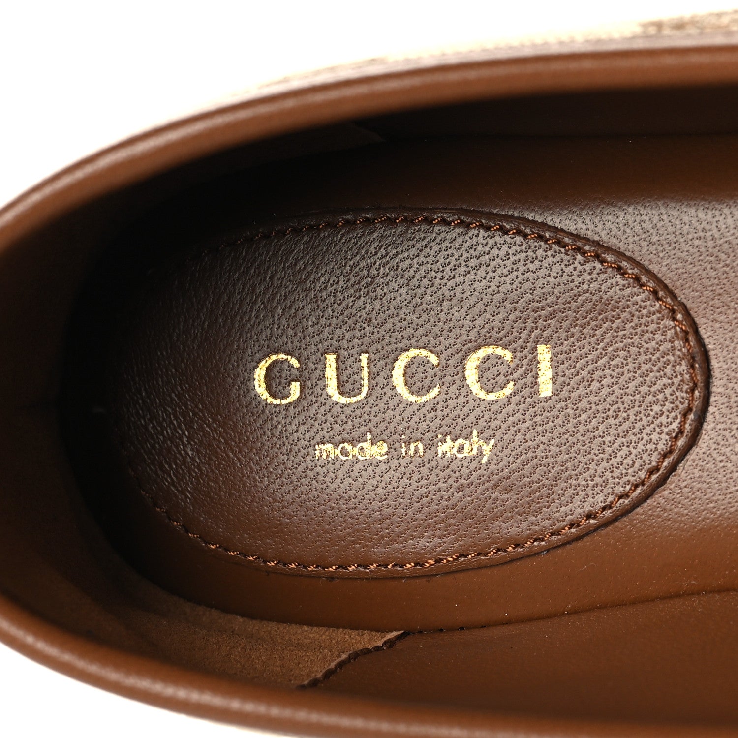 Gucci GG Monogram Horsebit Bow Ballet Flats 35.5 Beige Ebony Sundial 9 of 10