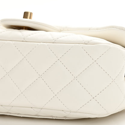 Chanel Lambskin Quilted Mini Rectangular Pearl Crush Flap White 10 of 11