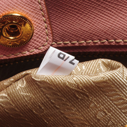 Prada Saffiano Lux Medium Bi-Color Tote Orchidea Talco 7 of 15