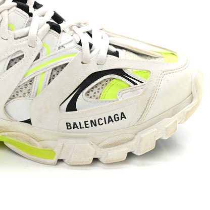 Balenciaga Mesh Nylon Worn Out Effect Womens Track Sneakers 39 White Fluo Yellow 15 of 17