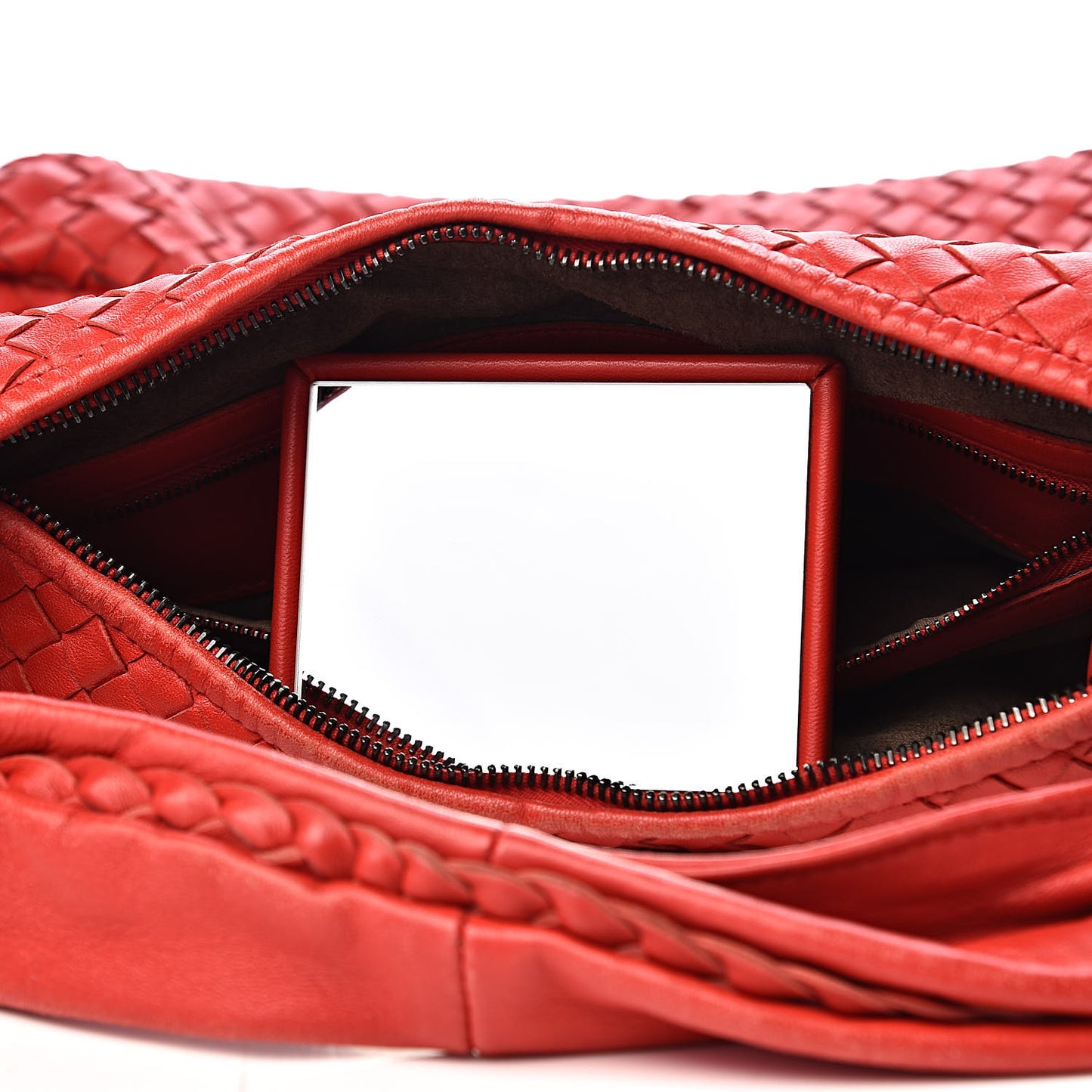 Nappa Intrecciato Large Belly Veneta Hobo Flame