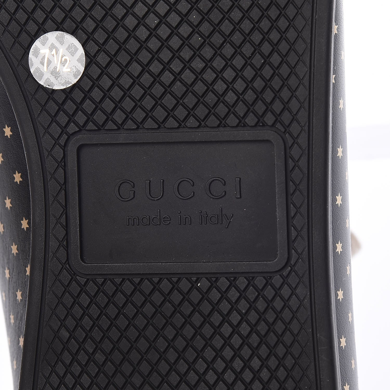 Gucci X SEGA Calfskin GUCCY Stars Mens Falacer Sneakers 7.5 Black 6 of 9