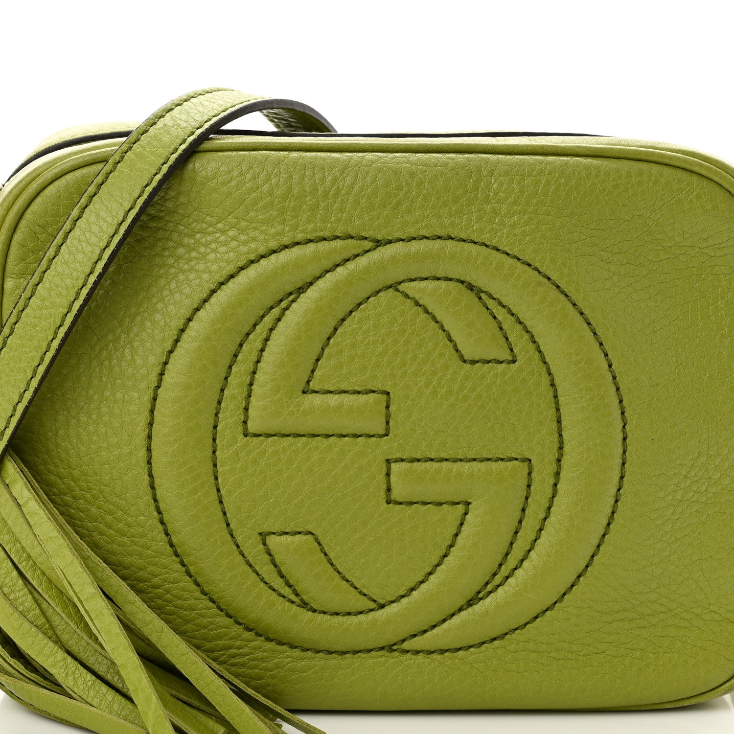 Gucci Pebbled Calfskin Small Soho Disco Bag Green 8 of 10