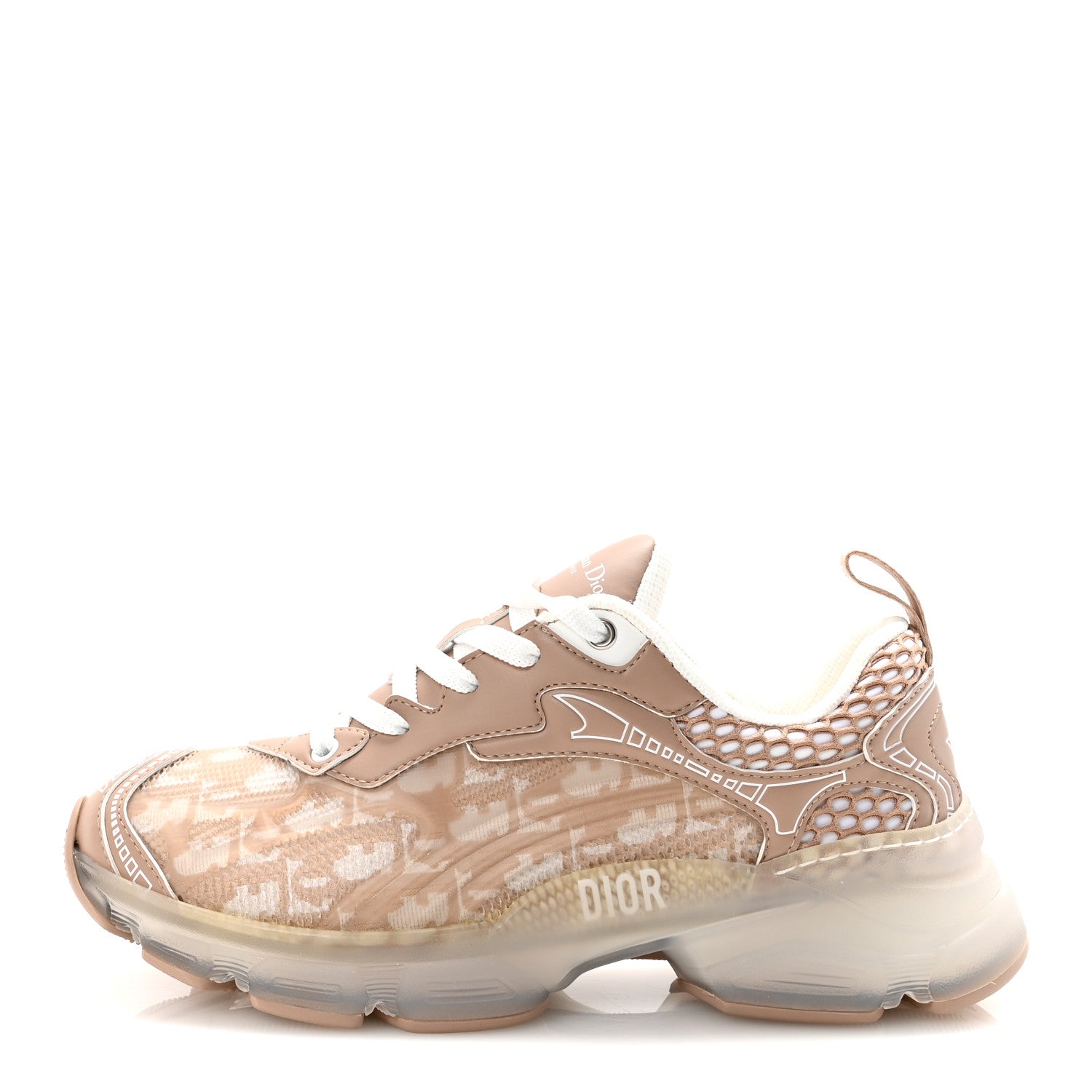 Christian Dior Technical Fabric Rubber Oblique Dior Vibe Sneakers 38 White Nude 1 of 10