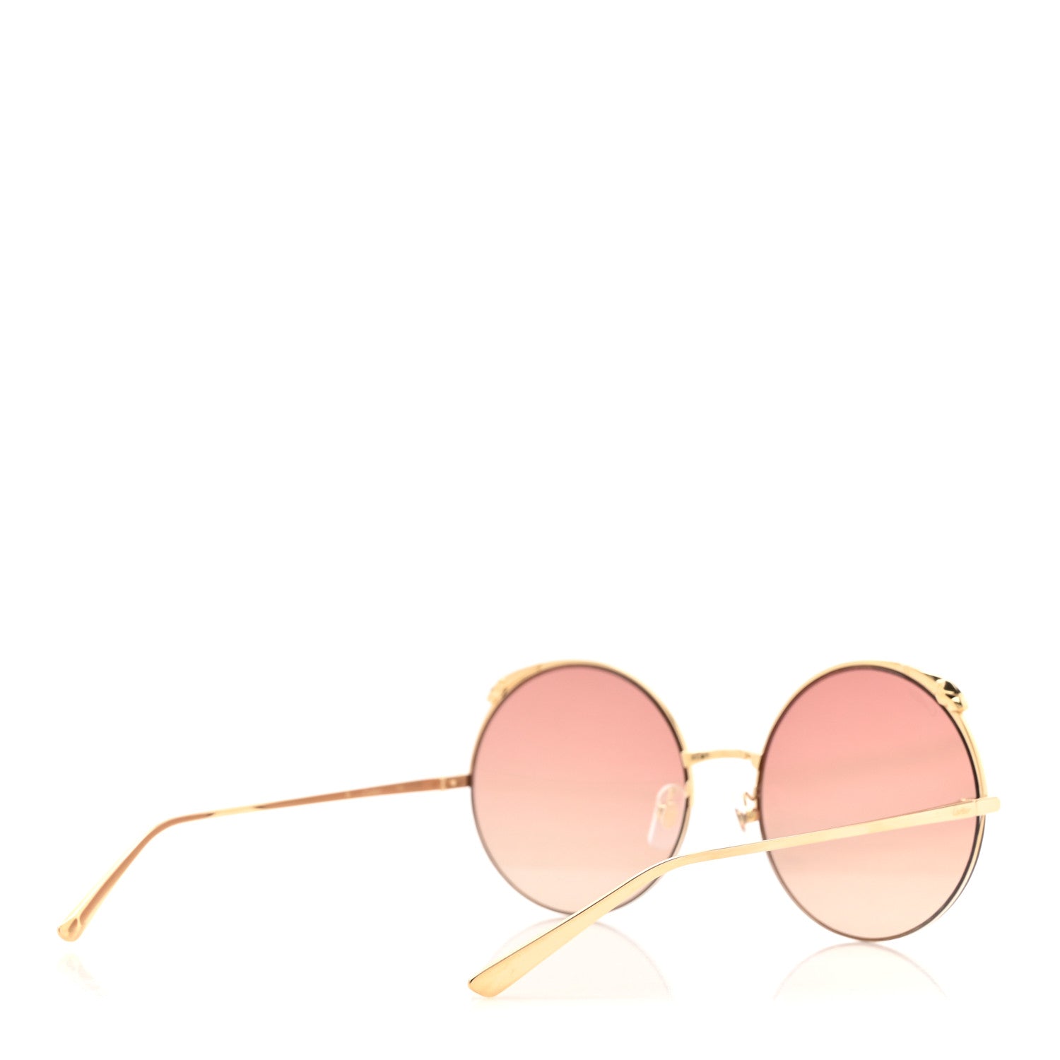 Cartier Panthere De Cartier Round Sunglasses CT0149S Gold Pink 4 of 9