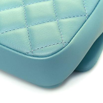 Chanel Calfskin Quilted Top Handle Flap Light Blue 11 of 12