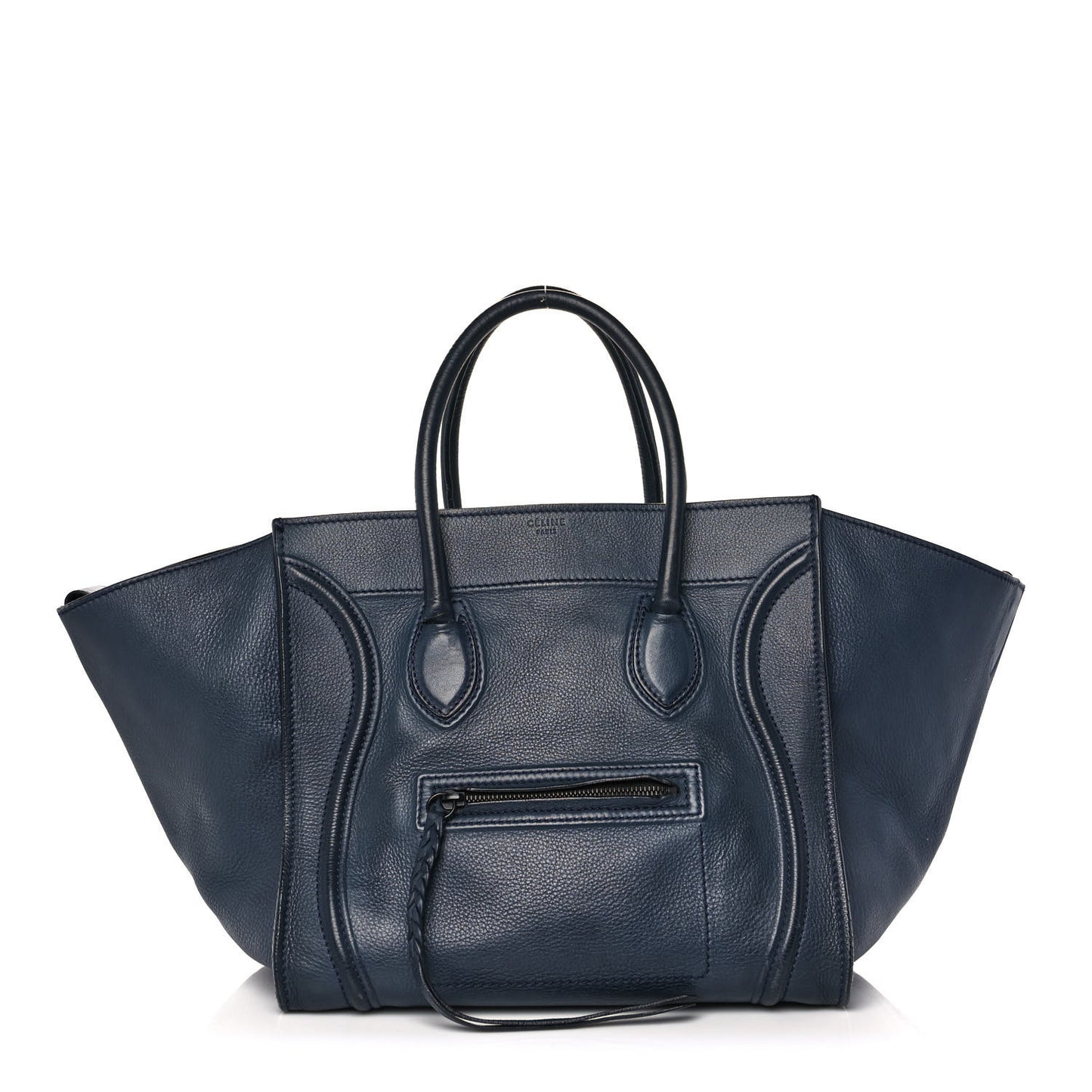 Grained Calfskin Medium Phantom Luggage Indigo