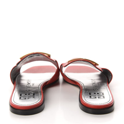 Givenchy Goatskin 4G Flat Sandals 35.5 Red 5 of 11