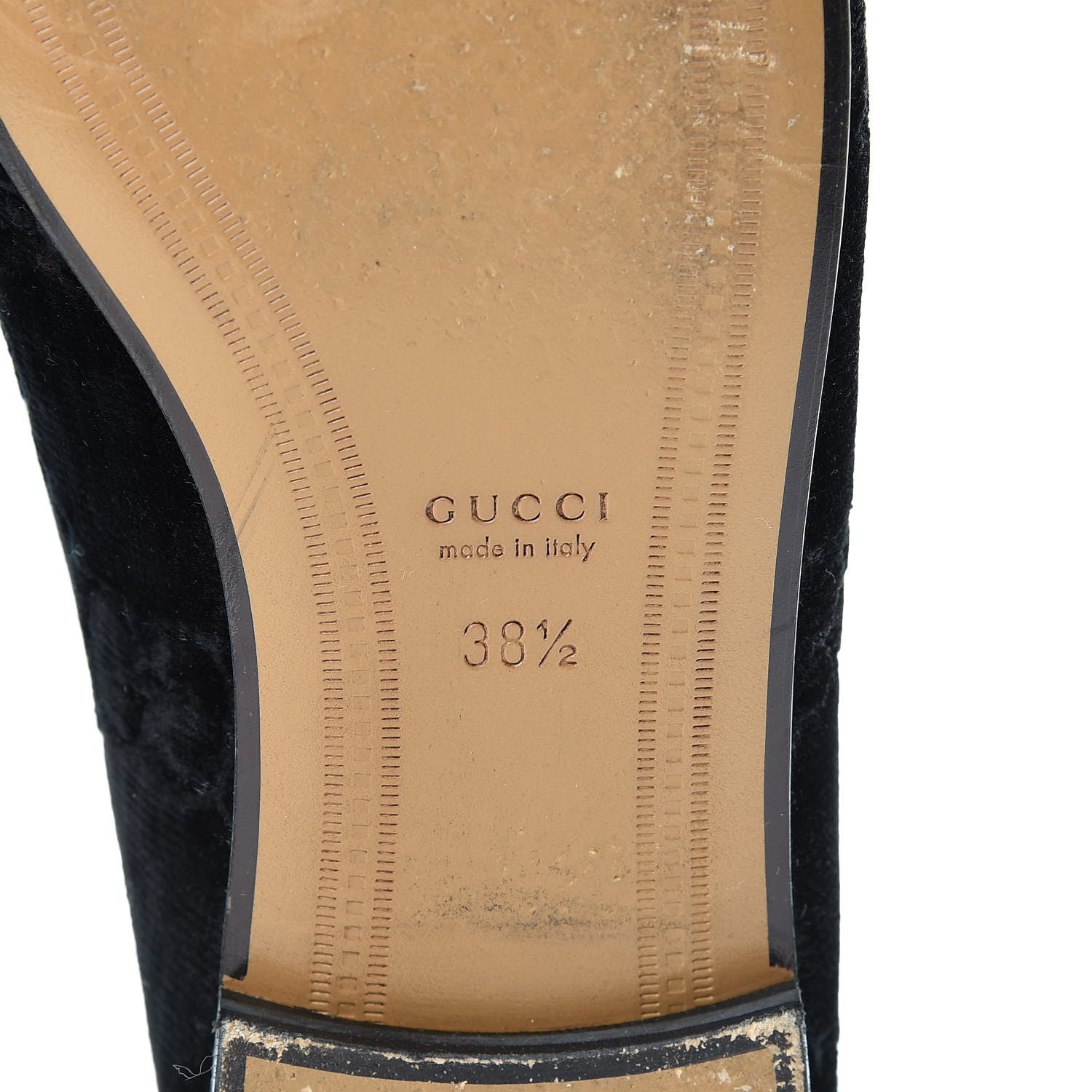 Gucci Velvet GG Monogram Horsebit Womens Jordaan Loafers 38.5 Black 8 of 14