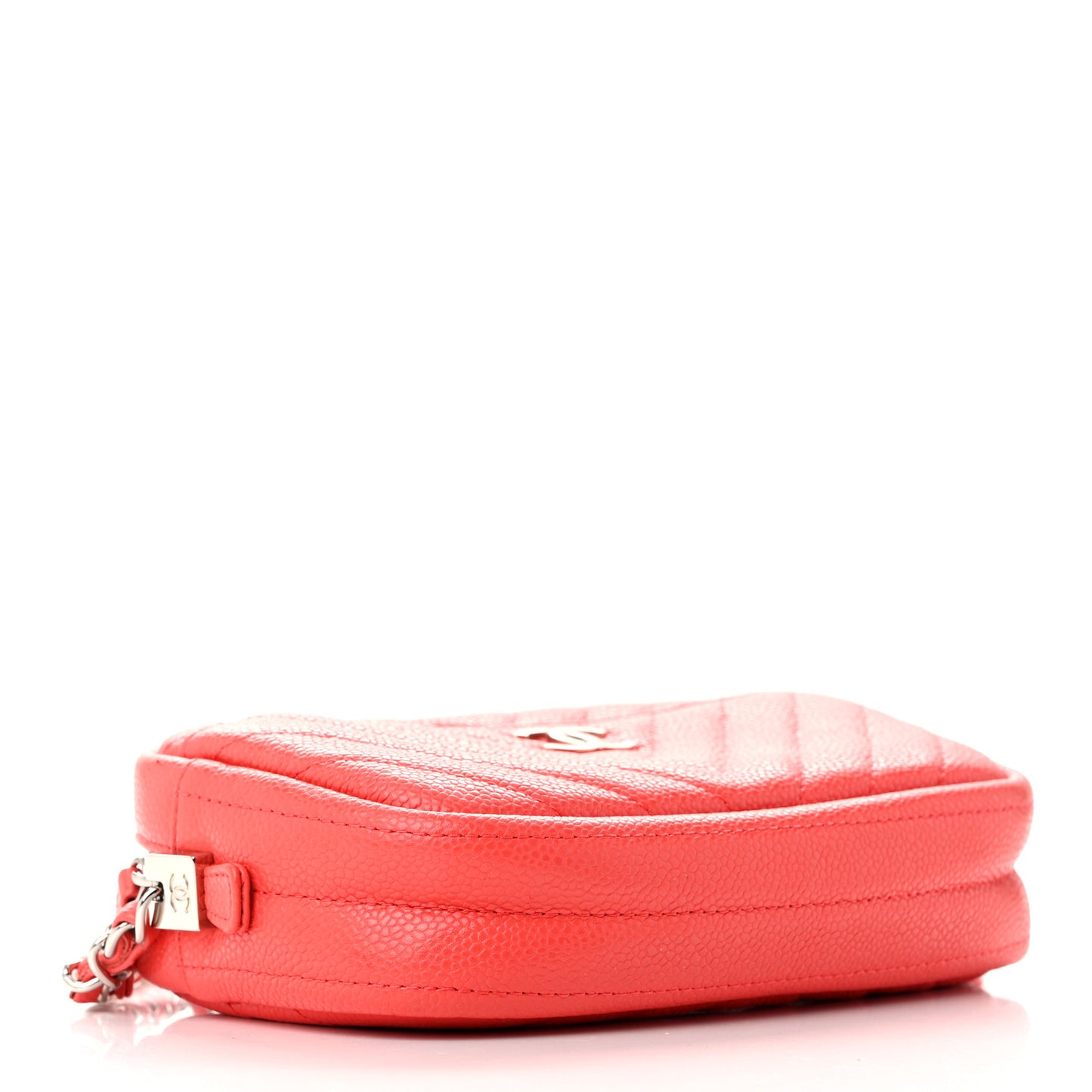 Caviar Chevron Quilted Camera Case Red