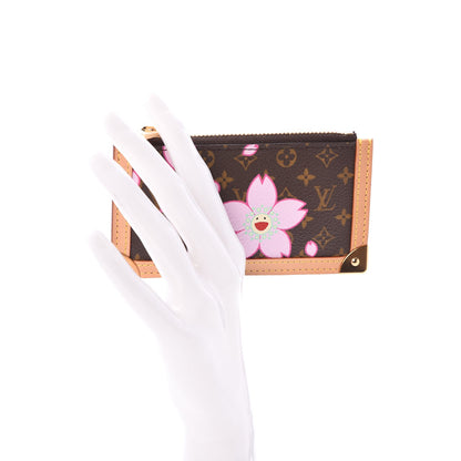 Louis Vuitton Monogram Cherry Blossom Key Pouch Brown 2 of 7